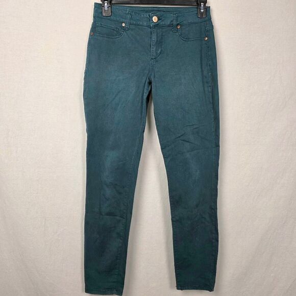 Maurices Teal Skinny Stretch Pants Women’s M Regular - Picture 2 of 8